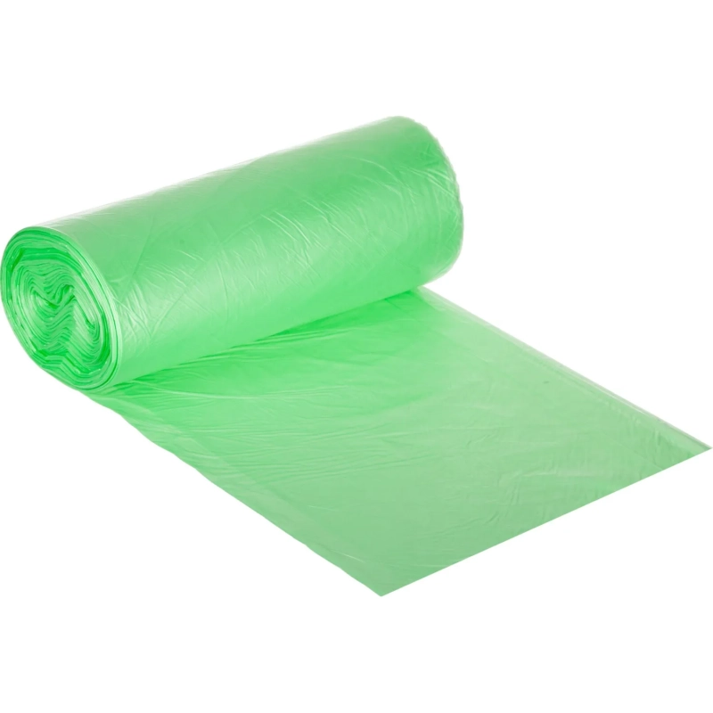 Мешки для мусора ПНД 60л 10мкм 30шт/рул зеленые 58x68см Luscan_СПБ