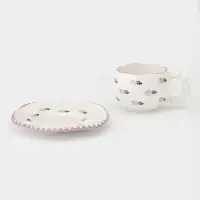 Чайная пара "Фиолетовая роза" блюдце 16х1,5 см, чашка  13х10х7 см