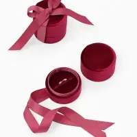 Футляр под серьги, кольцо &laquo;Сюрприз&raquo;, корейский бархат, 5.8&times;5.3 см, бордовый