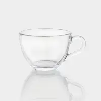 Чайный набор Paşabah&ccedil;e Basic, 12 предметов: 6 чашек 225 мл, 6 блюдец d=13.7 см, стекло, прозрачный