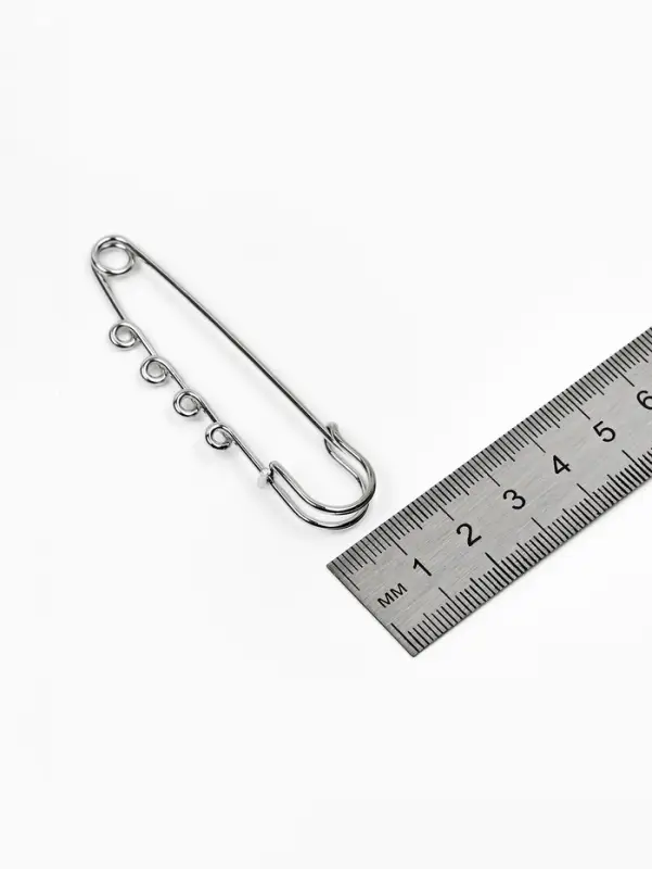 Булавка для подвесок PO-065 №03, (набор 2 шт.) 70&times;20&times;7 мм, серебра