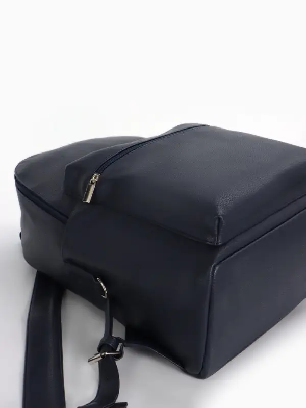 Рюкзак городской TEXTURA на молнии с карманом, размер 30&times;17&times;42 см, тёмно-синий