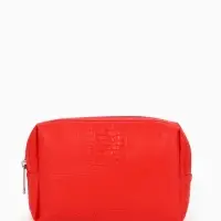 Косметичка ONE COLOR, на молнии, искусственная кожа, красная