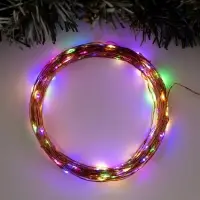 Гирлянда &laquo;Нить&raquo; 20 м, роса, IP20, медная нить, 200 LED, свечение мульти, 12 В