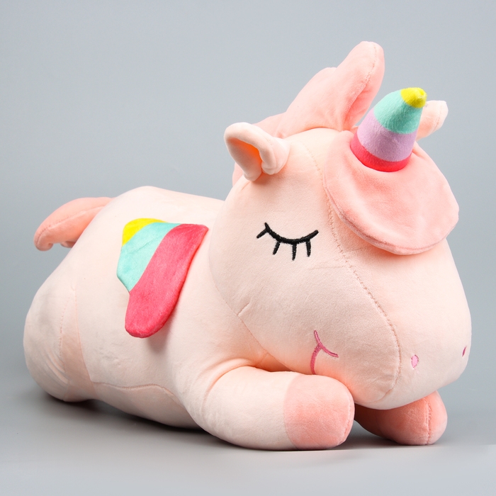 Мягкая игрушка &laquo;Единорог&raquo;, с пледом, 50 см, цвет розовый