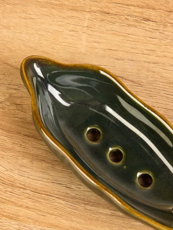 Соусник Соусник "Листочек" керамика, цв. зелёный, 11х4х2,5 см