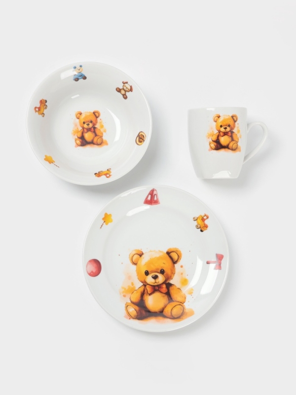 Набор посуды 3 предм. Мишутка И. у. Набор посуды 3 предм. Мишутка И. у.