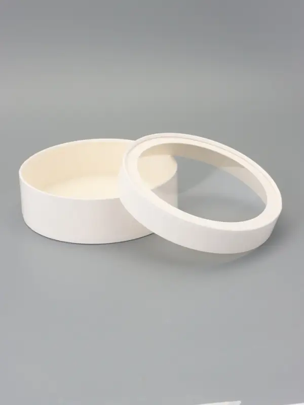 Коробка подарочная круглая с окном, завальцованная, белая, 18×6 см Коробка подарочная круглая с окном, завальцованная, белая, 18×6 см