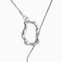 Кулон удавка "Абстракция", 70см цвет серебро