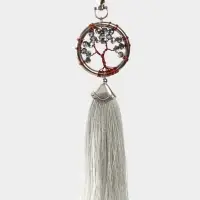 Брелок ловец снов "Древо жизни" 19 см, цв. серебристый Брелок ловец снов "Древо жизни" 19 см, цв. серебристый