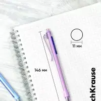 Ручка шариковая ErichKrause Nymph Matic Pastel bloom, автоматическая, узел 0.7 мм, чернила синие