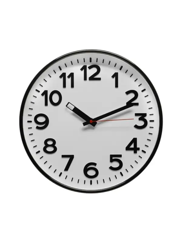 Часы настенные классические, d=30.5 см, объёмные цифры, от батарейки 1&times;АА