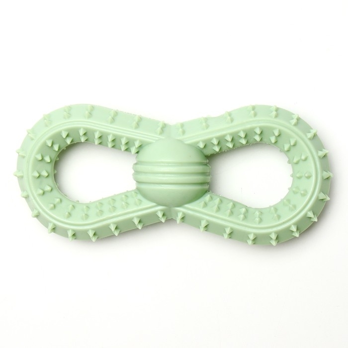 Игрушка для собак Игрушка для собак "Бесконечность", TPR, массажная, 15 см, зеленая