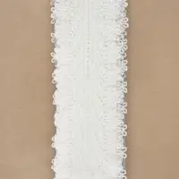 Кружево гипюровое, 80 мм, 6.8&plusmn;0.5 м, белое