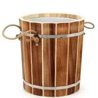 Ведро-запарник для бани и сауны &laquo;Добрыня&raquo;, 20 л, деревянное, пластмассовая вставка