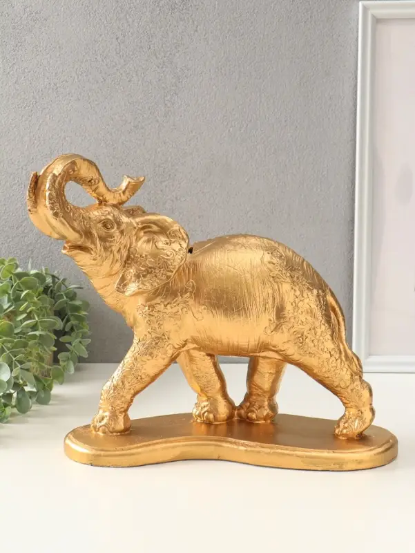 Копилка для денег &laquo;Слон индийский&raquo;, гипс под золото, 35&times;40&times;15 см