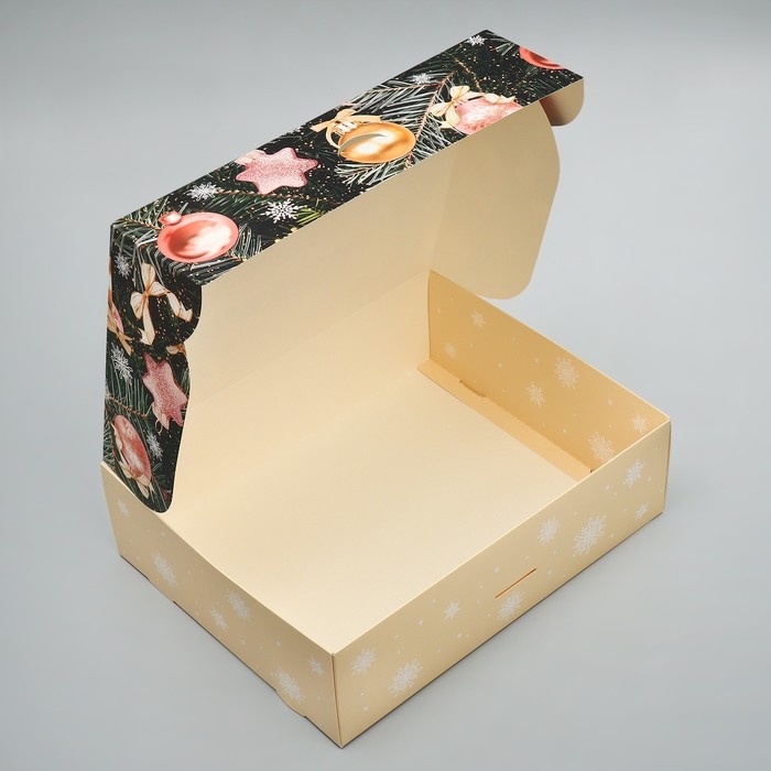 Коробка подарочная новогодняя складная «Елочные шары», 31 х 24.5 х 9 см Коробка подарочная новогодняя складная «Елочные шары», 31 х 24.5 х 9 см