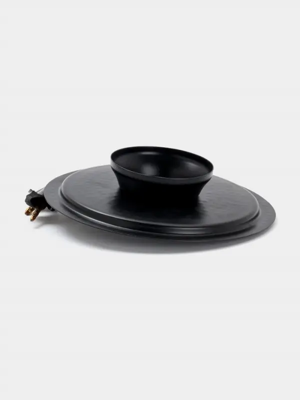 Блюдо сервировочное овальное &laquo;Черные каллы&raquo;, 22&times;5&times;21.5&times;5.5 см, нержавеющая сталь, чёрное с золотом