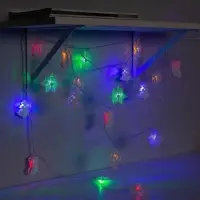 Гирлянда &laquo;Нить&raquo; 4 м с насадками &laquo;Новогодняя сказка&raquo;, IP20, прозрачная нить, 20 LED, свечение мульти, 8 режимов, 220 В