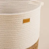 Корзина для белья плетеная круглая SL Home Orden, хлопок, гиацинт, 35&times;40 см
