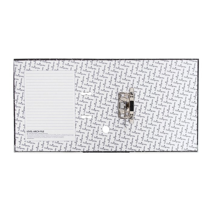 Папка-регистратор 75 мм, А4, Calligrata, эконом мрамор, нижний металлический кант, черная Папка-регистратор 75 мм, А4, Calligrata, эконом мрамор, нижний металлический кант, черная