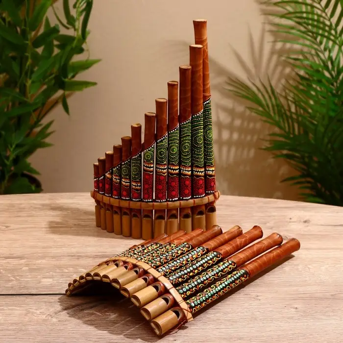 Сувенирный музыкальный инструмент  Сувенирный музыкальный инструмент "Флейта" 30х5х18 см МИКС