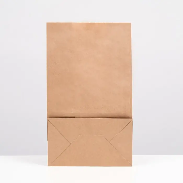 Пакет крафт бумажный фасовочный, прямоугольное дно, с клеевой лентой 24 х 14 х 40 см Пакет крафт бумажный фасовочный, прямоугольное дно, с клеевой лентой 24 х 14 х 40 см
