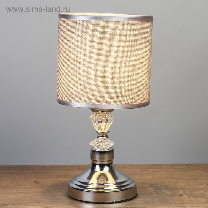 Лампа настольная Лампа настольная "Венера" 1х40Вт Е27 220В серебро 15х15х30 см RISALUX