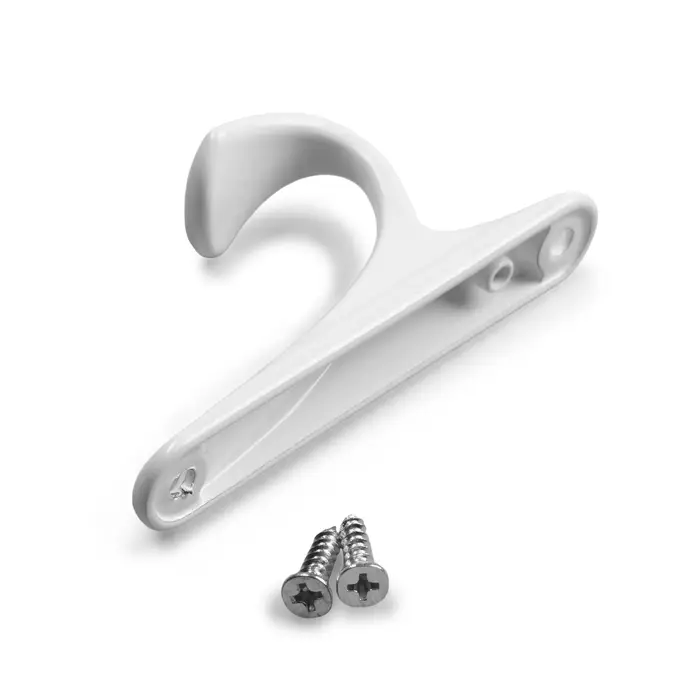 Крючок мебельный CAPPIO CLASSIC, однорожковый, цвет белый