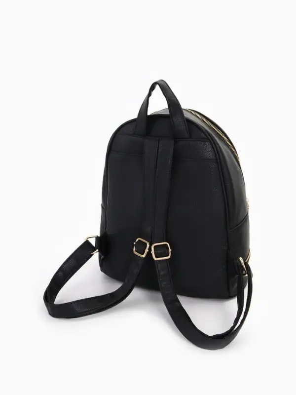 Рюкзак женский на молнии, с карманом, размер 27&times;13.5&times;33 см, чёрный