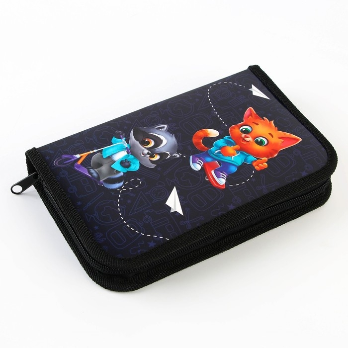 Пенал школьный 1 секция 190×115 лам.карт ПО-02 «Зверята» Пенал школьный 1 секция 190×115 лам.карт ПО-02 «Зверята»