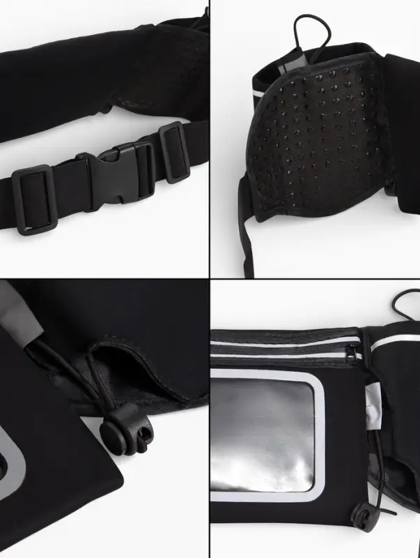 Сумка поясная туристическая, влагозащитная, 52&times;13 см, черная