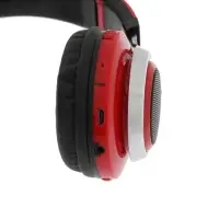 Наушники беспроводные, накладные, Luazon RX-1, Bluetooth 4.2, с микрофоном, с подсветкой LED, microSD, FM, 250 мАч, красные