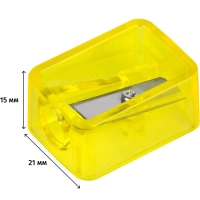 Точилка ручная Deli, 1 отверстие, пластик, стальное лезвие, ассорти