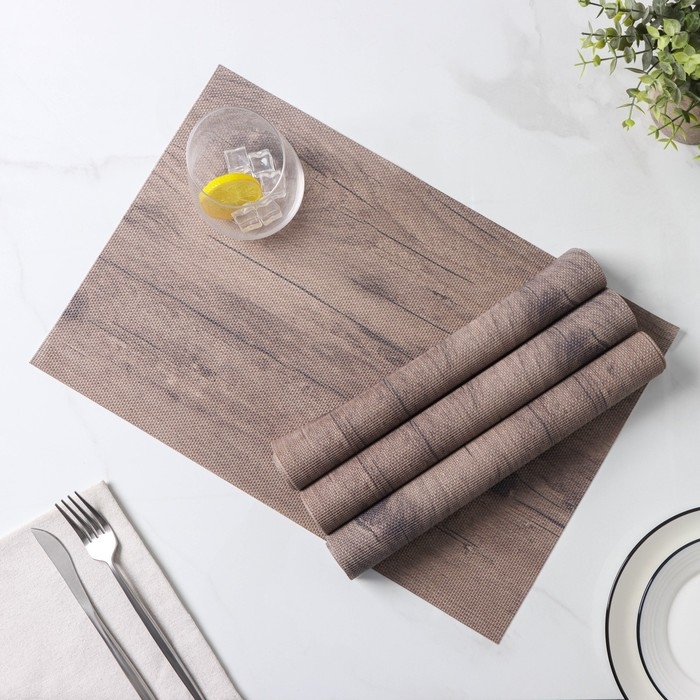 Салфетки сервировочные на стол Доляна «Дерево», 4 шт, 45×30 см, цвет коричневый Салфетки сервировочные на стол Доляна «Дерево», 4 шт, 45×30 см, цвет коричневый