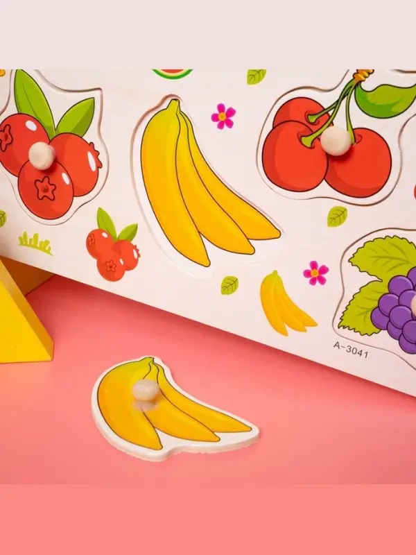 Рамка - вкладыш Лесная мастерская &laquo;Подбери картинку. Ягоды - фрукты&raquo;, 7 деталей