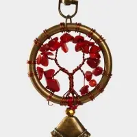 Брелок ловец снов "Великое древо" 19 см, цв. красный Брелок ловец снов "Великое древо" 19 см, цв. красный