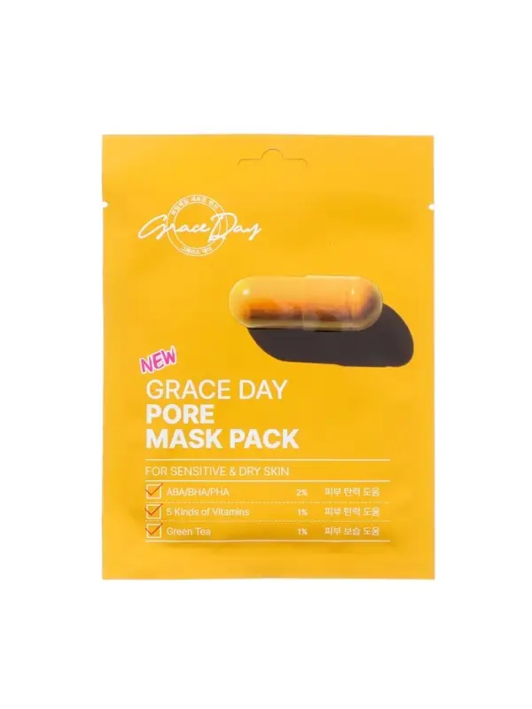 Маска тканевая для лица Grace Day, для очистки пор, 27 мл