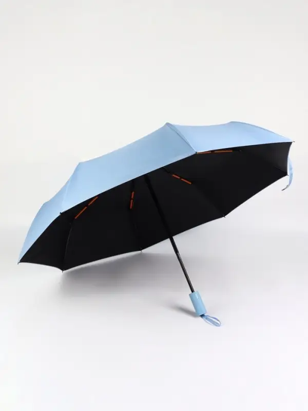 Зонт автоматический &laquo;Однотонный&raquo;, 3 сложения, 8 спиц, R=46/56 см, d=92 см, МИКС