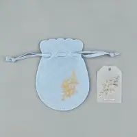 Мешочек подарочный замшевый &laquo;Цветы&raquo;, тиснение, 9&times;12 см &plusmn; 1.5 см