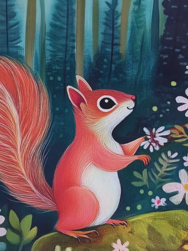 Пакет подарочный "Сказачный лес" ламинированый 11,5 х 14,5 х 6,5 см