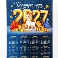 Календарь 2027, настенный, А3 &laquo;Богатого Нового года&raquo;