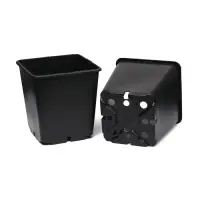 Горшок для рассады, 11 л, 25&times;25&times;26 см, чёрный