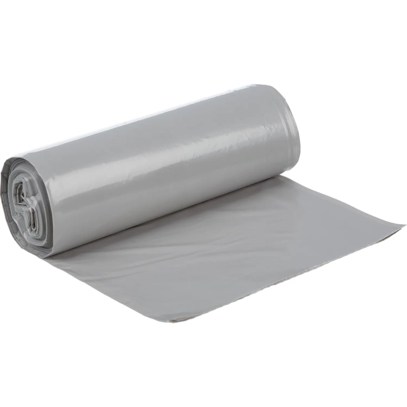 Мешки для мусора ПВД+добавка 120л 35мкм 10шт/рул серые 70х110см