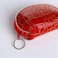 Кошелёк-монетница на молнии, 12&times;3.5&times;8.5 см, с тиснением, МИКС