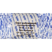 Бинт самофикс эласт 10м х 6см Вариант, 10 шт/уп, без латекса, ШК61126