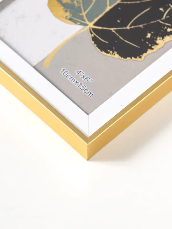 Фоторамка пластик 10х15 см "Современная классика" золото и белый 16х10,8х1,5 см