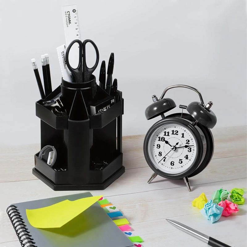 Подставка-органайзер д/канц.мелочей Attache Maxi Desk 10отд вращ-я черная