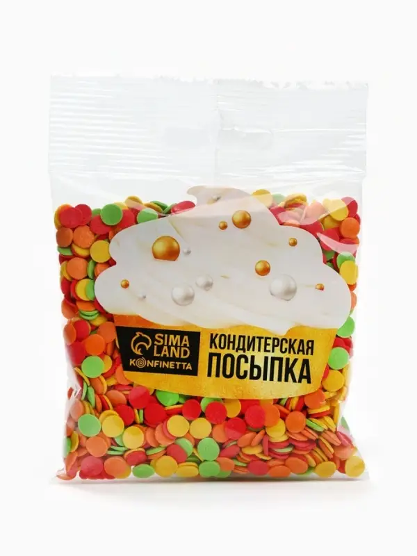 Кондитерская посыпка для куличей &laquo;Светлой Пасхи&raquo;: зеленая, оранжевая, жёлтая, красная, 50 г.