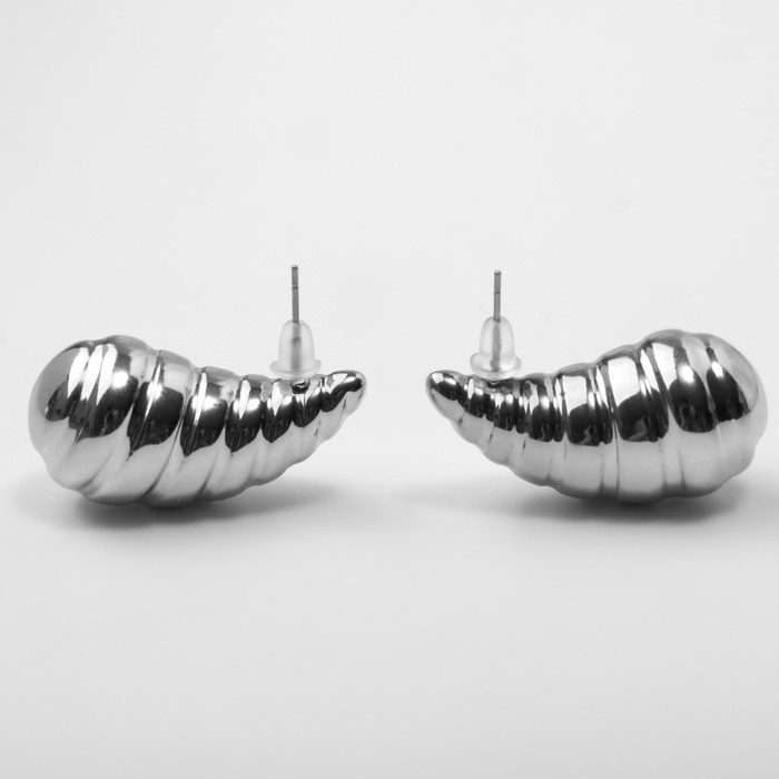 Серьги пластик «Капля» вибрация, цвет серебро Серьги пластик «Капля» вибрация, цвет серебро